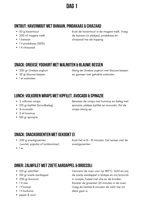 Wil jij gezond eten zonder stress? Ontdek de Mind Your Balance weekmenu bundel: 4 complete weekmenu’s met uitgebalanceerde maaltijden, makkelijk te volgen en boordevol smaak. Begin vandaag nog met deze gezonde weekmenu's en ervaar wat dit voor jouw energie kan doen!